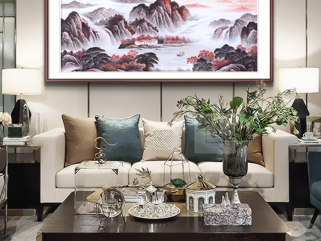 客厅装饰画风水