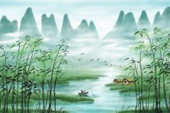 山水风景画：山水风景画简单又漂亮
