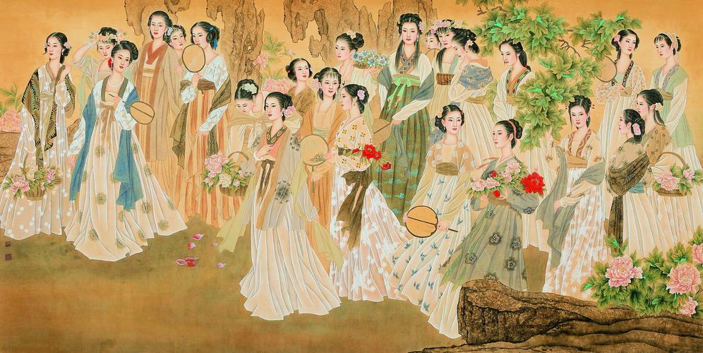 美人画：国画美人的图片画法
