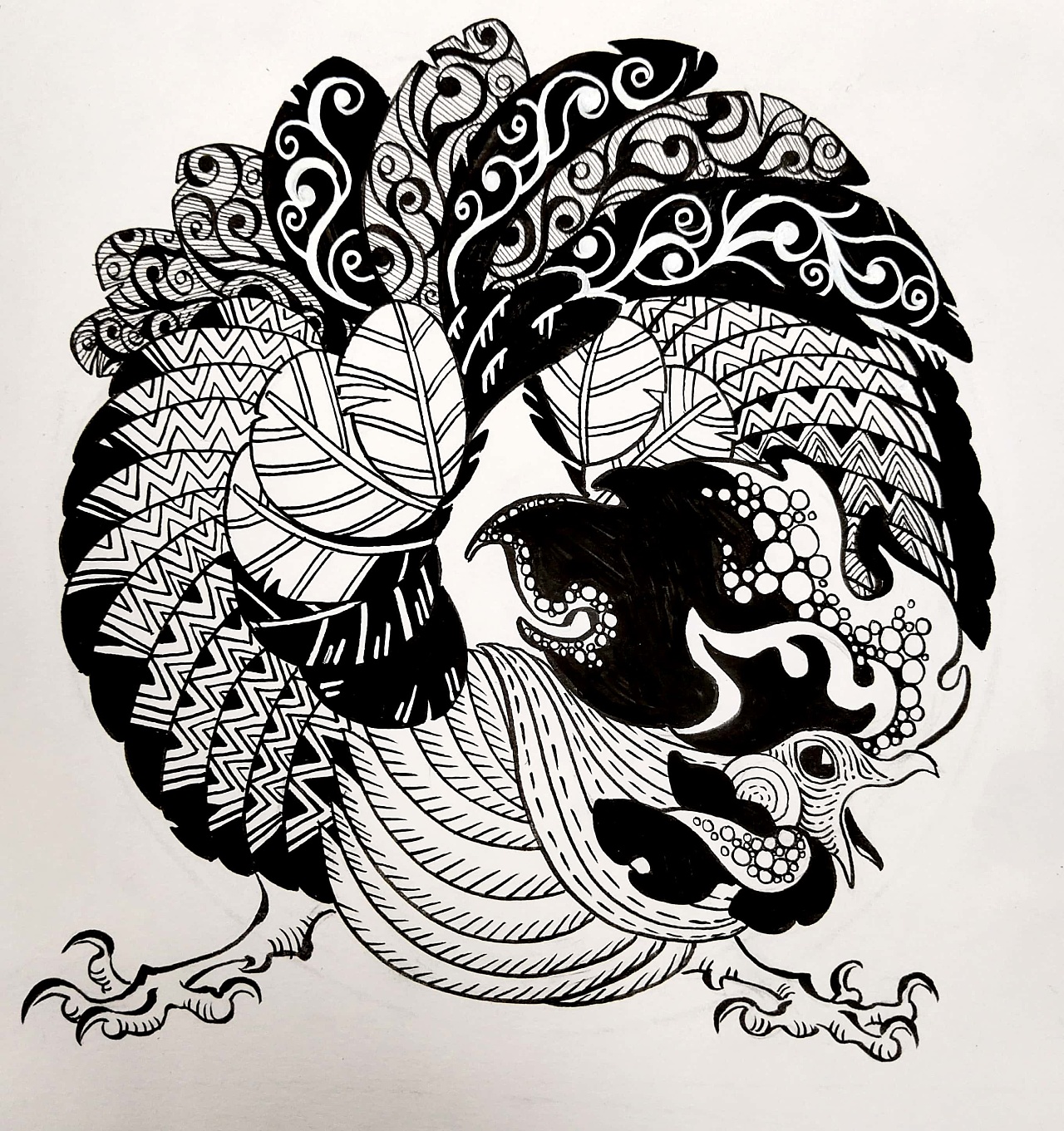 黑白装饰画素材