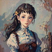 9岁可以画的古风美少女 画画二次元少女